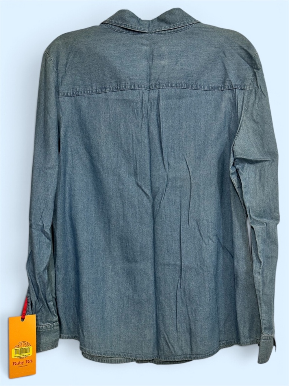 Ruby Rd Button up Shirt Size 12 Blue - Picture 4 of 8